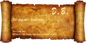 Dragan Becse névjegykártya